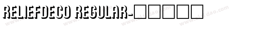 ReliefDeco Regular字体转换